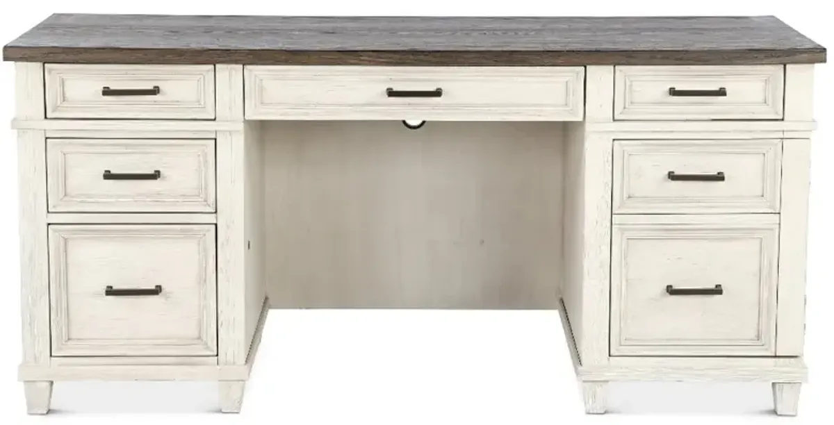Caraway Antique White Credenza Desk