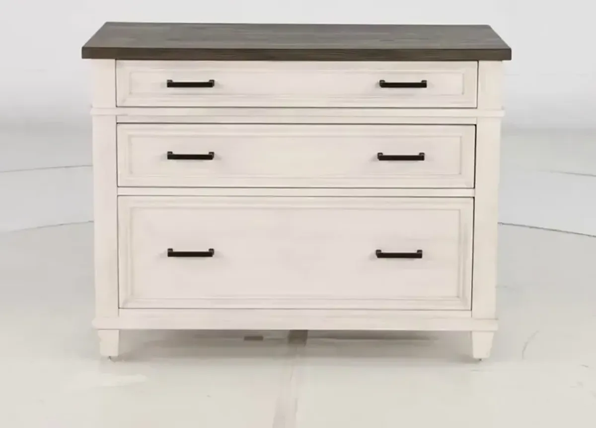 Caraway Antique White Lateral File Cabinet