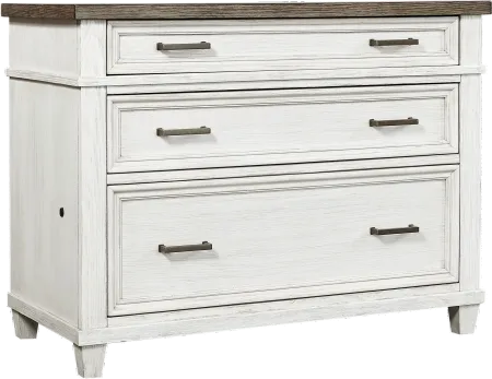 Caraway Antique White Lateral File Cabinet