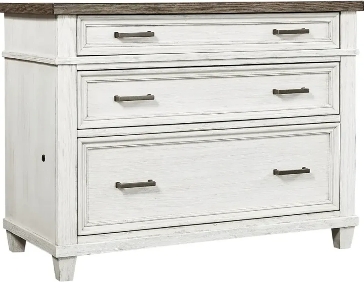 Caraway Antique White Lateral File Cabinet