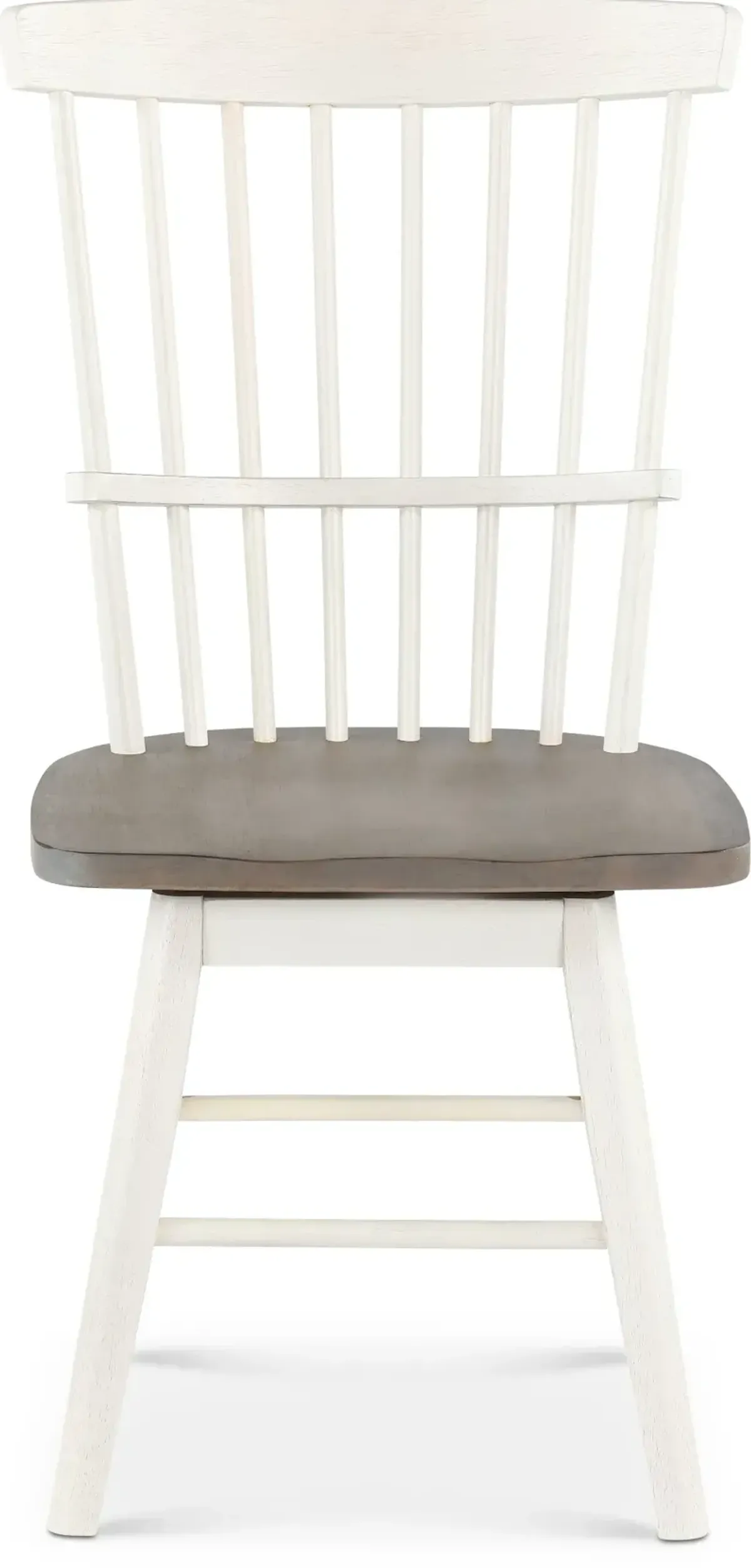 Newark White and Gray Swivel Dining Chair