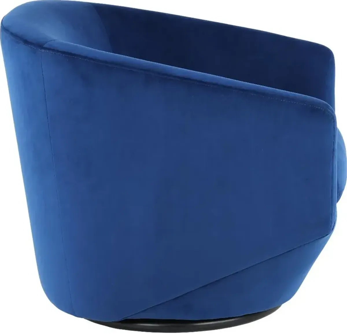 Jewel Sapphire Blue Velvet Swivel Accent Chair