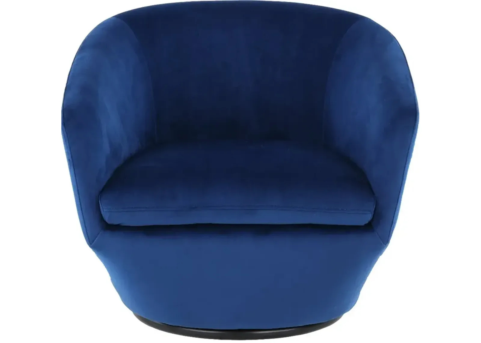 Jewel Sapphire Blue Velvet Swivel Accent Chair