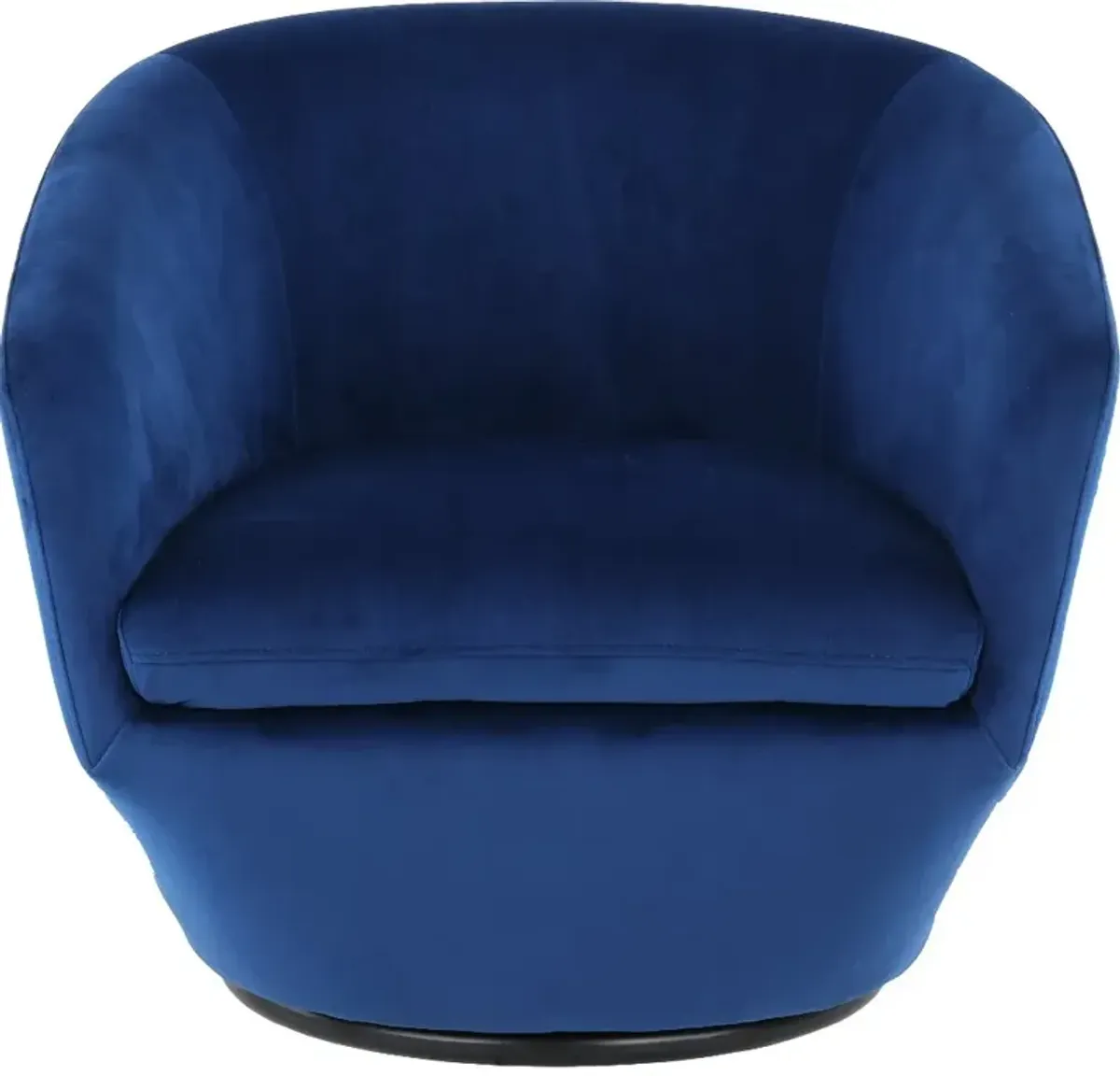 Jewel Sapphire Blue Velvet Swivel Accent Chair