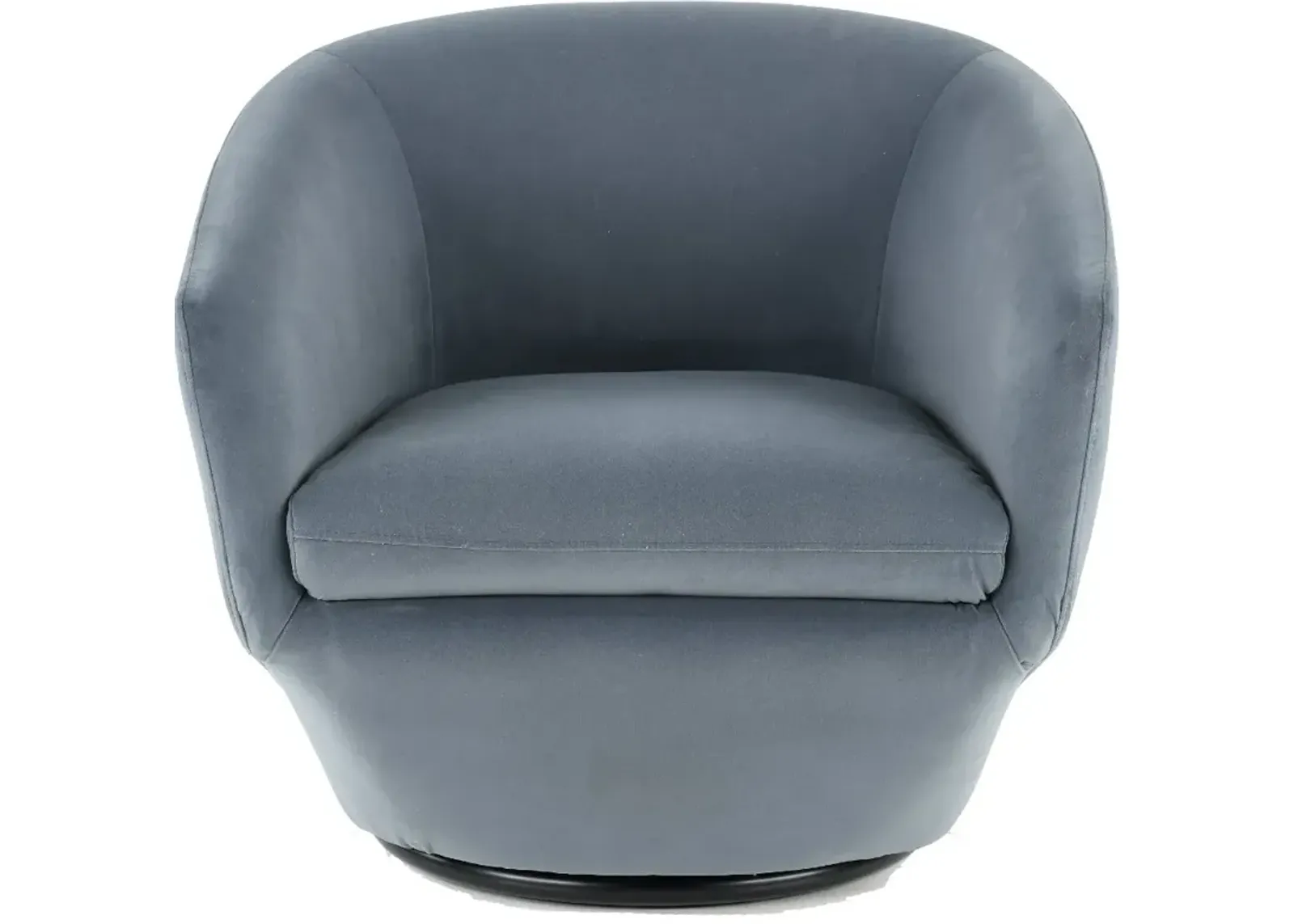 Jewel Blue-Gray Slate Swivel Accent Chair