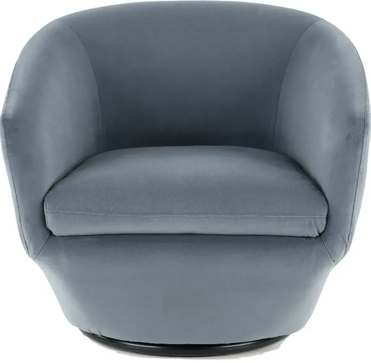 Jewel Blue-Gray Slate Swivel Accent Chair