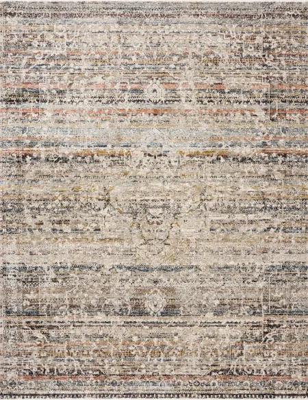 Theia 8 x 10 Taupe and Multi-Colored Area Rug