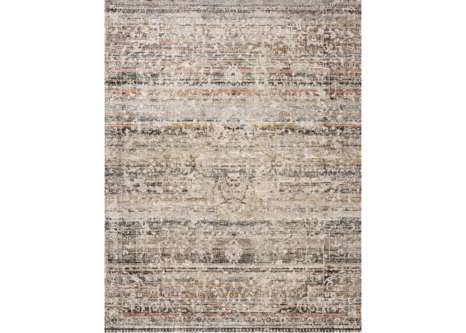 Theia 8 x 10 Taupe and Multi-Colored Area Rug