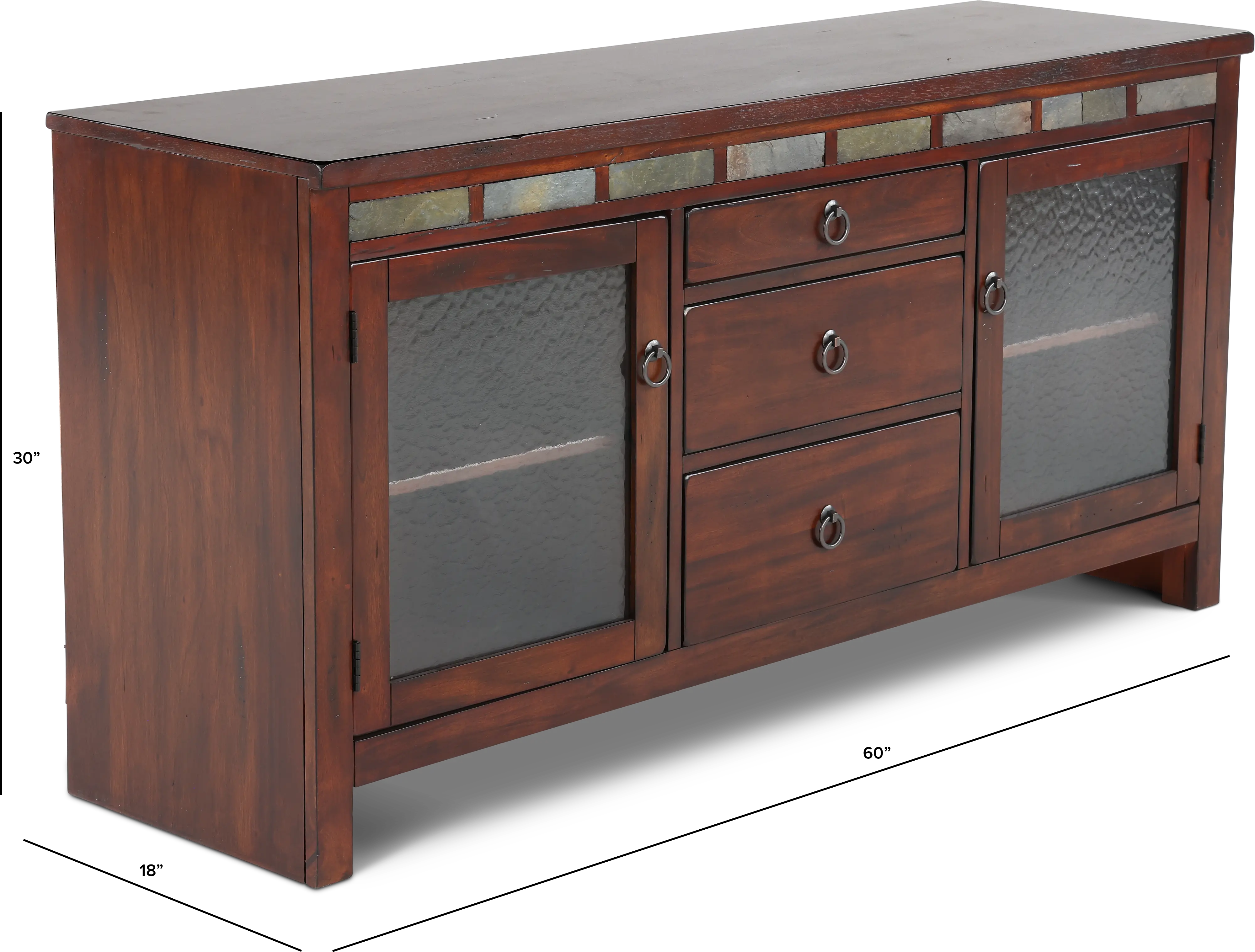 Santa Fe Dark Brown Rustic 60" TV Stand