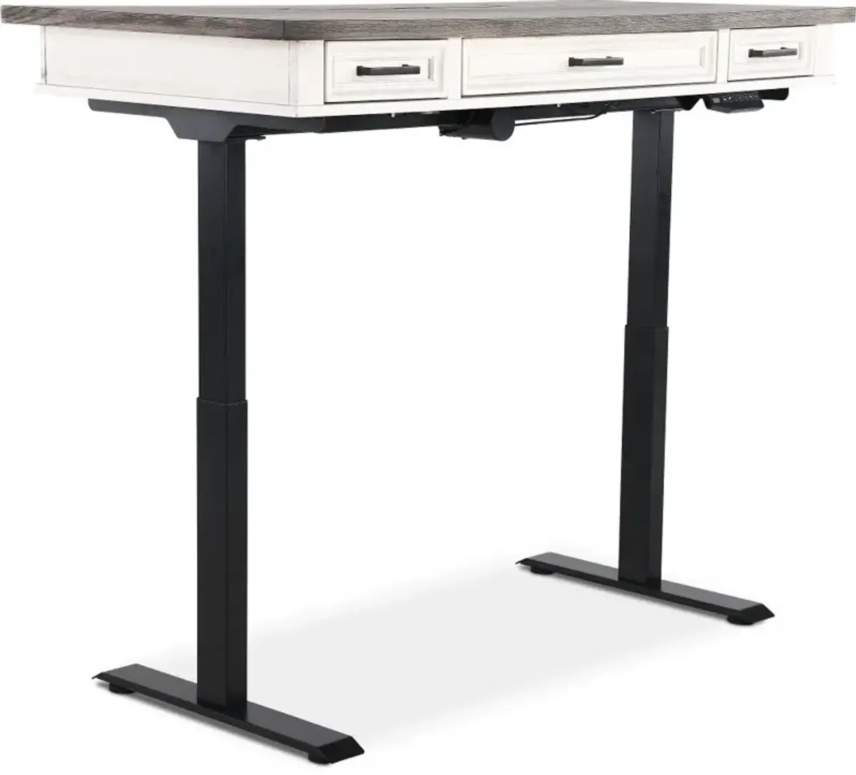 Caraway Antique White 60 inch Standing Desk