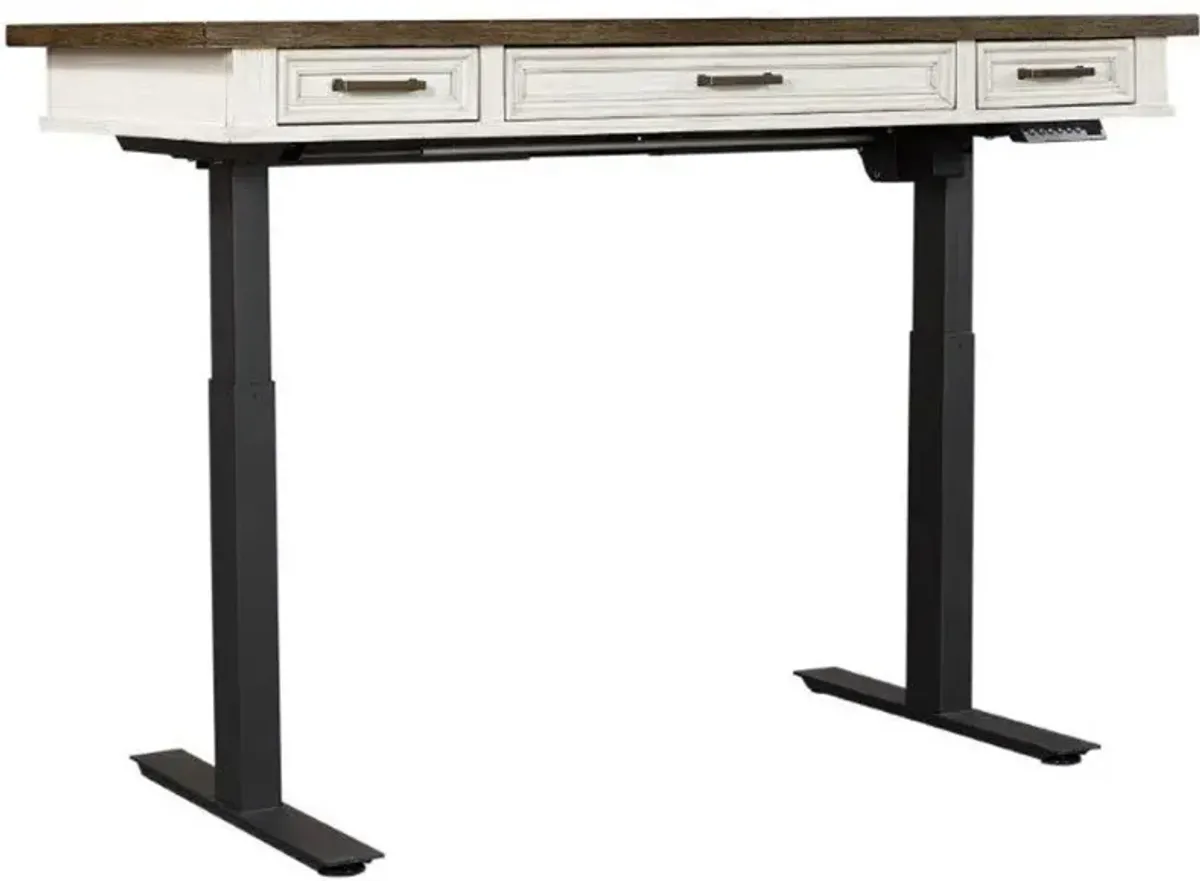 Caraway Antique White 60 inch Standing Desk