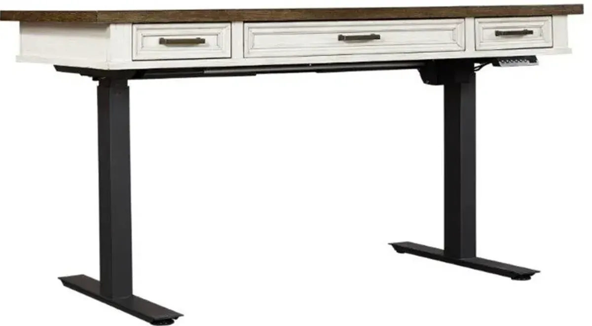 Caraway Antique White 60 inch Standing Desk