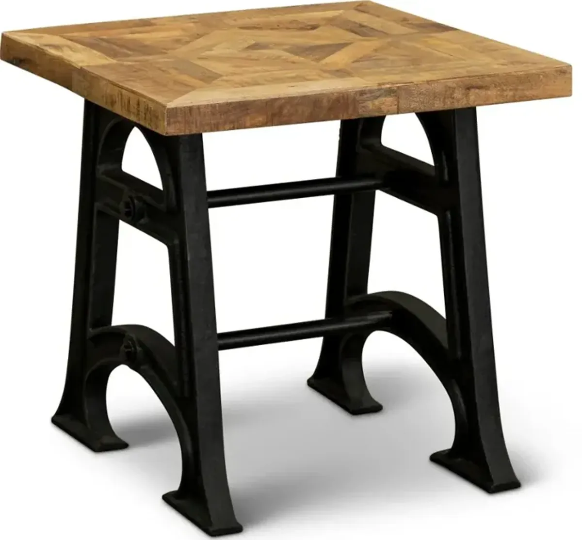 Unwin Industrial Reclaimed Wood End Table