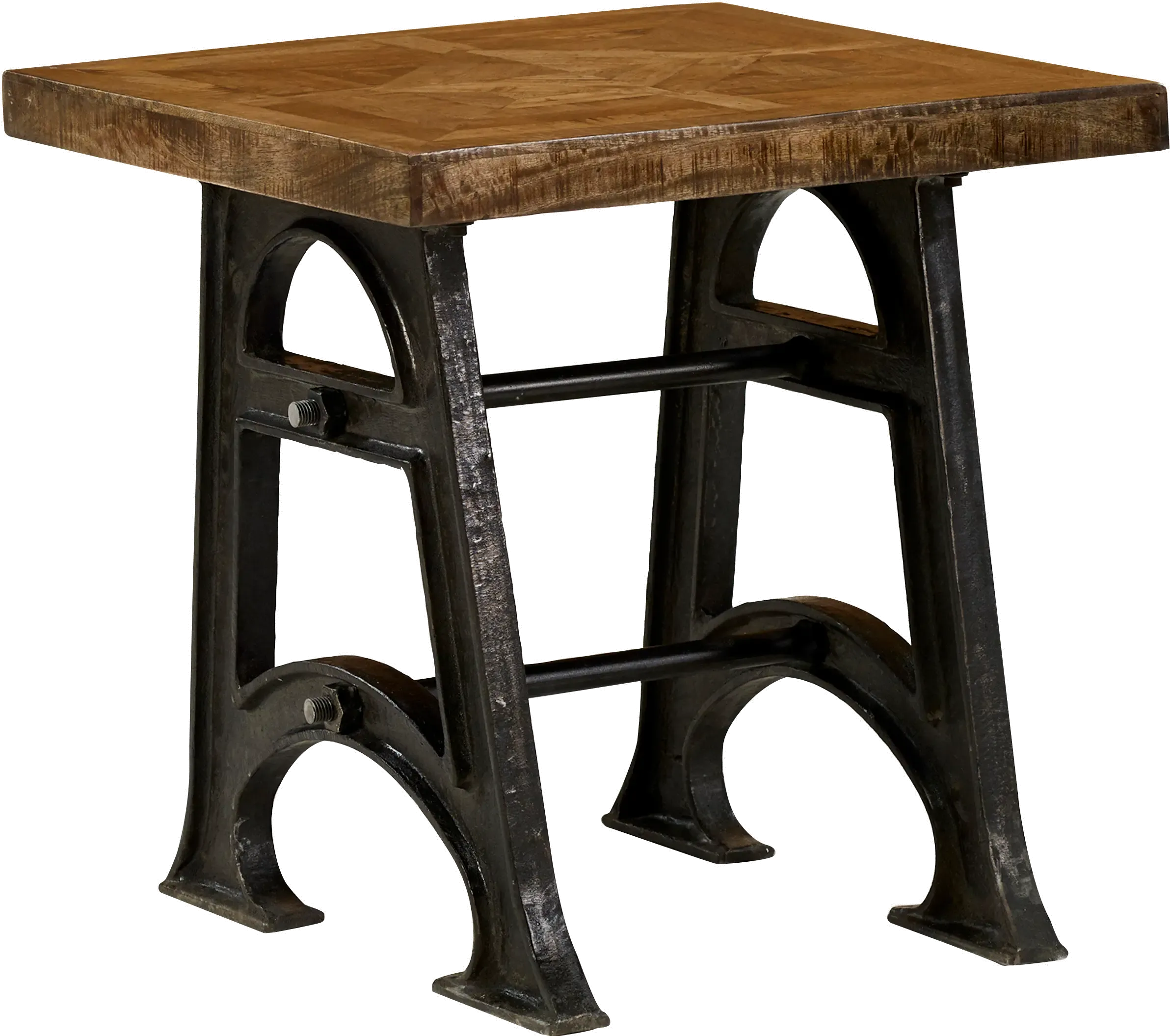 Unwin Industrial Reclaimed Wood End Table