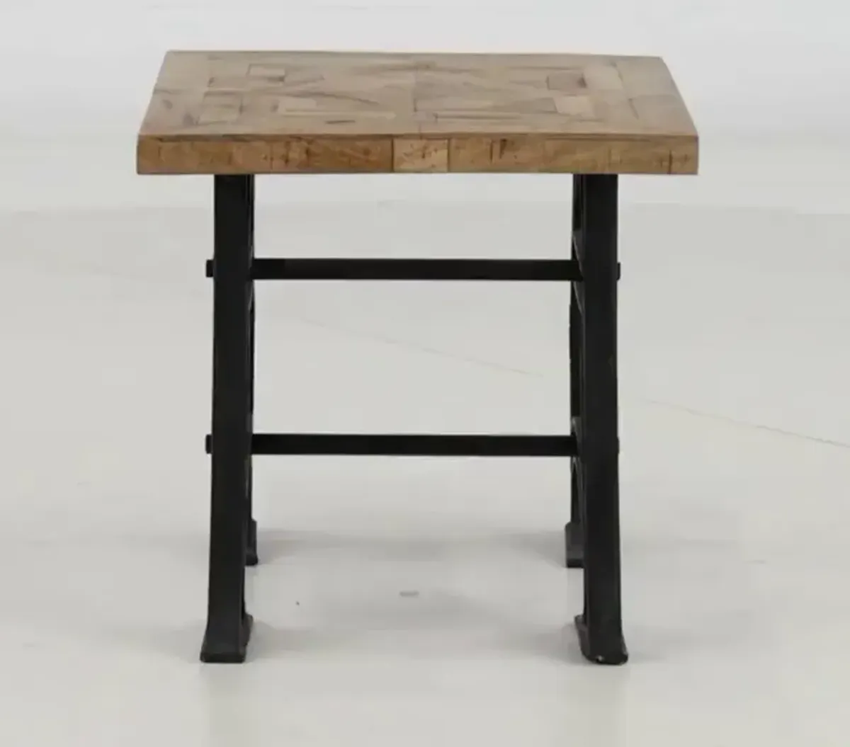 Unwin Industrial Reclaimed Wood End Table