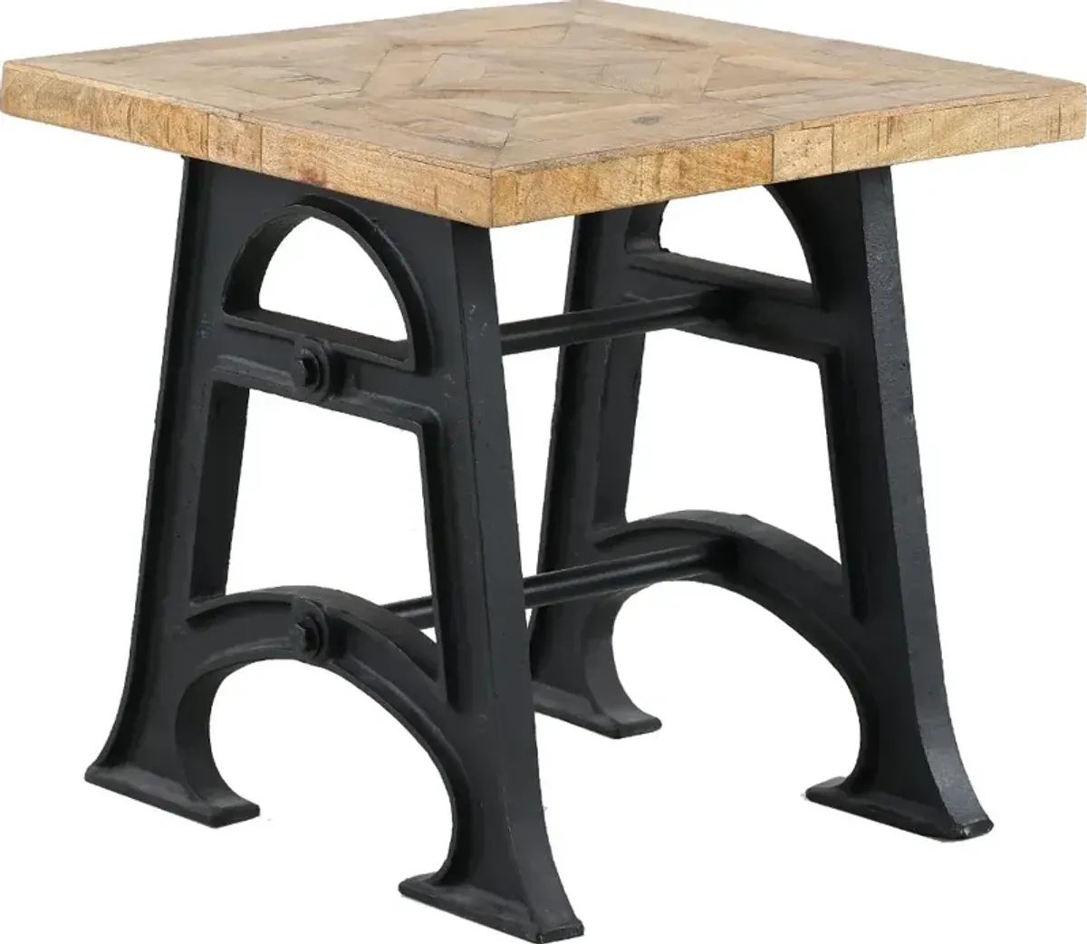 Unwin Industrial Reclaimed Wood End Table