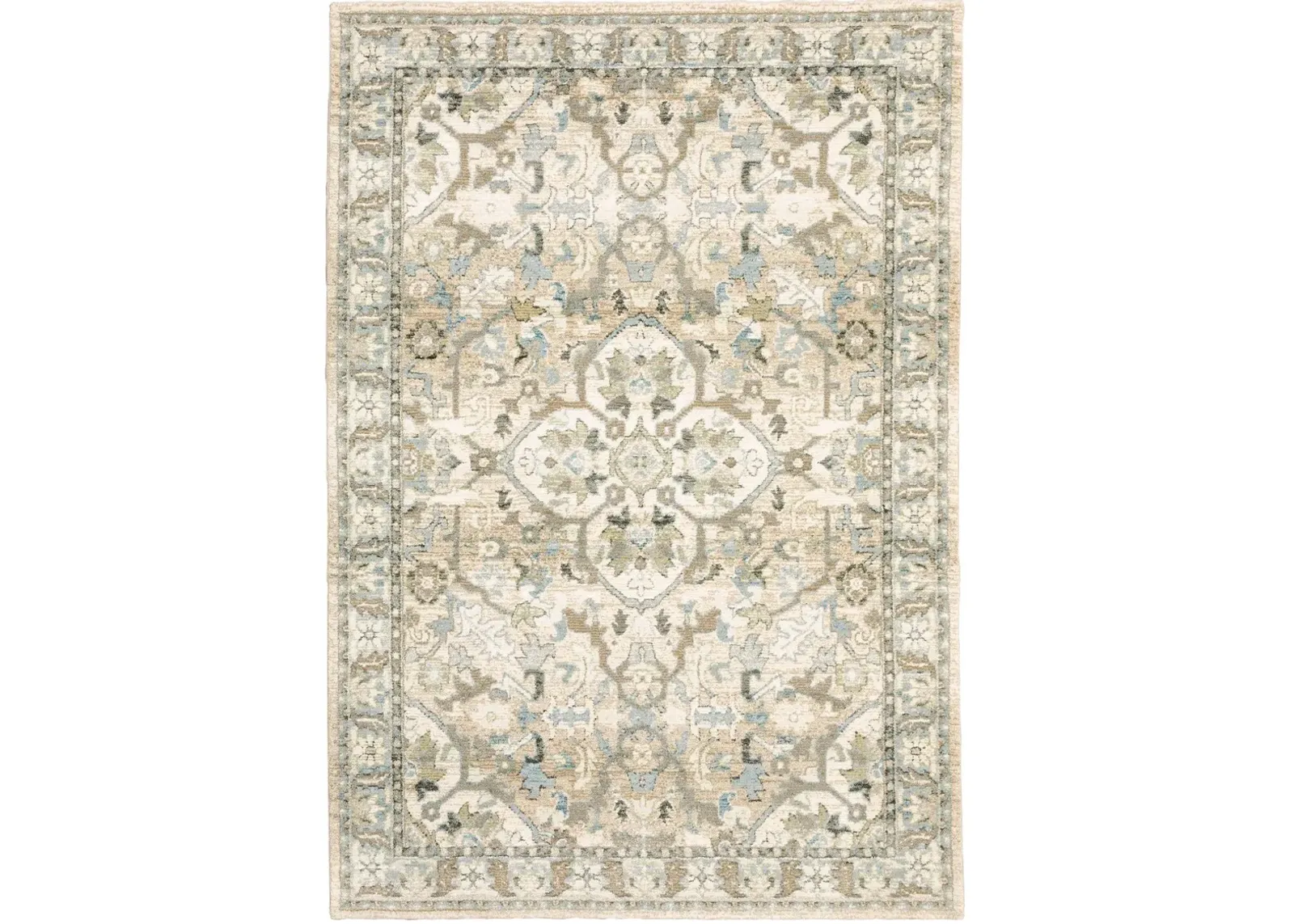 Andorra 5 x 7 Beige and Ivory Area Rug