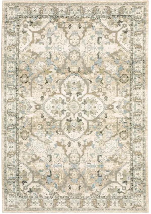 Andorra 5 x 7 Beige and Ivory Area Rug