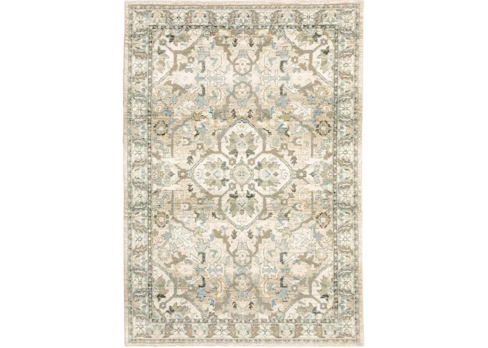 Andorra 8 x 11 Beige and Ivory Area Rug