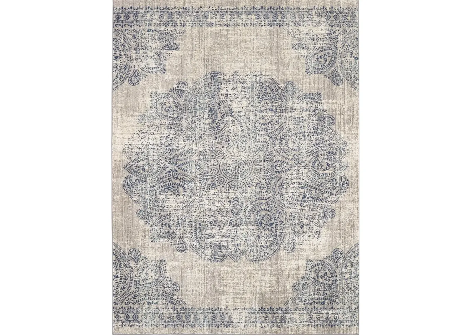 Scott Living Expressions 5 x 8 Dharma Indigo Medallion Area Rug