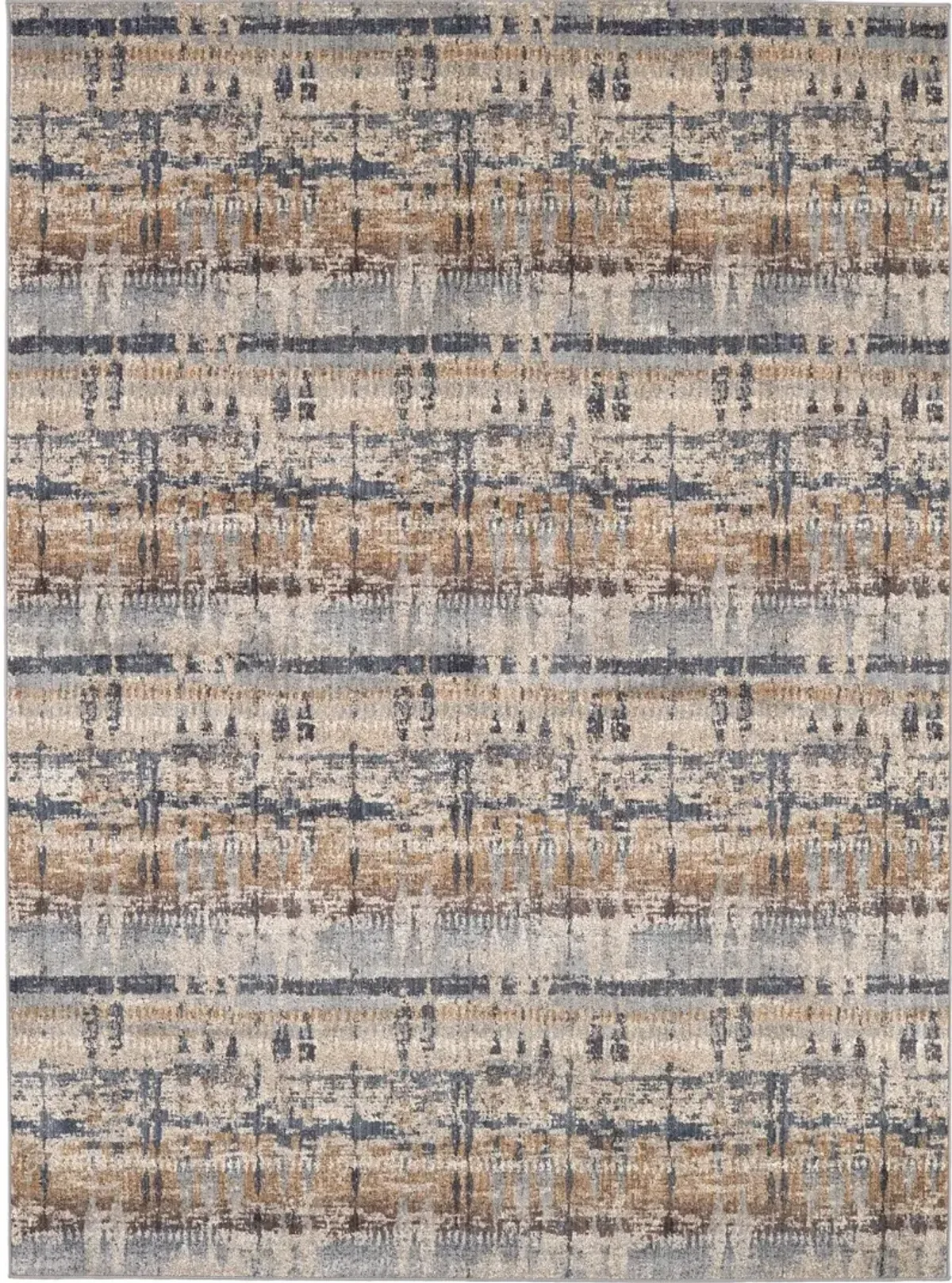 Scott Living Expressions 8 x 11 Kaleidoscopic Denim Blue Rug