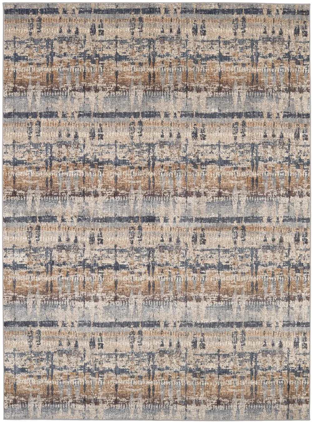 Scott Living Expressions 8 x 11 Kaleidoscopic Denim Blue Rug