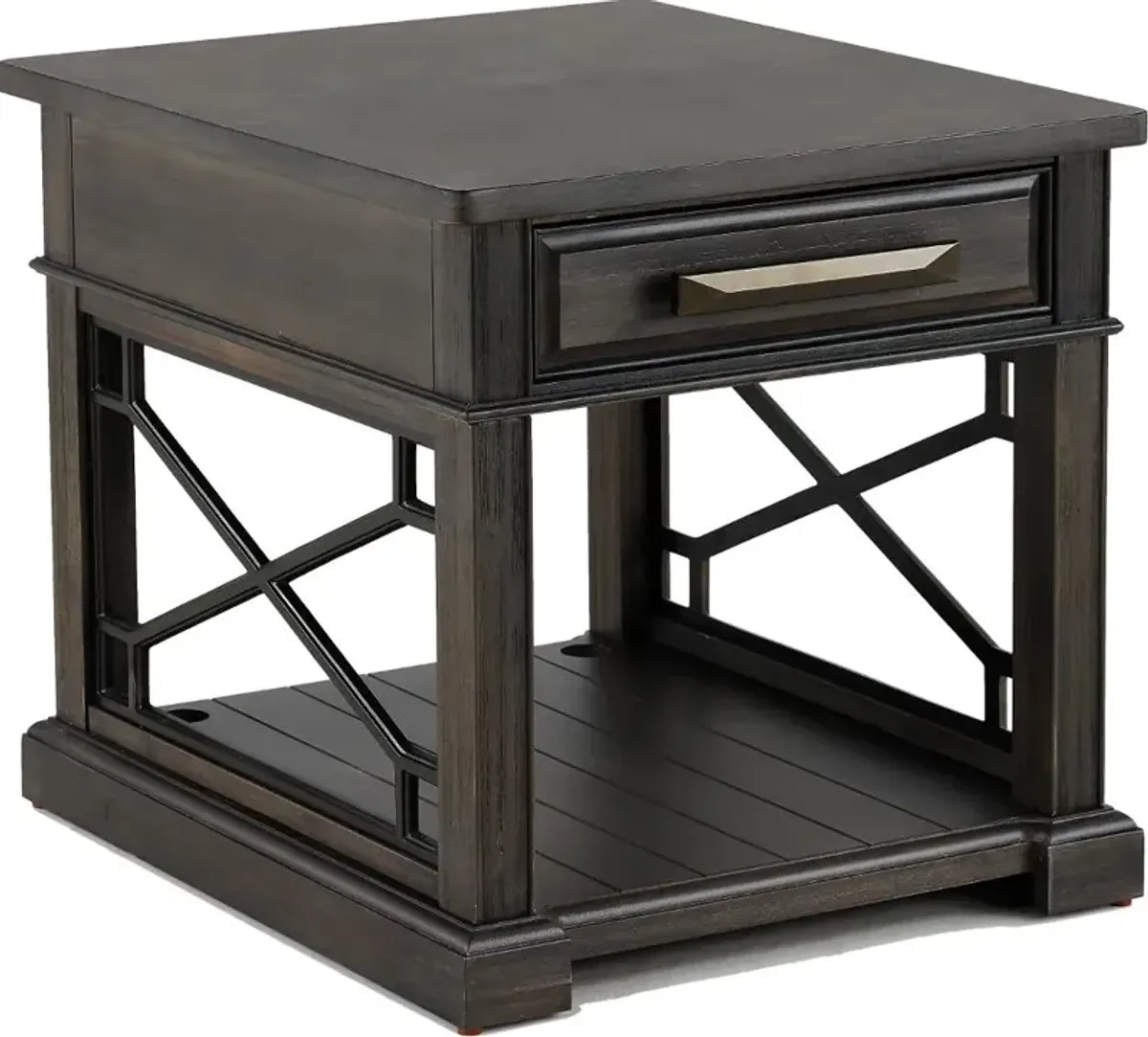 Sun Smokey Gray End Table