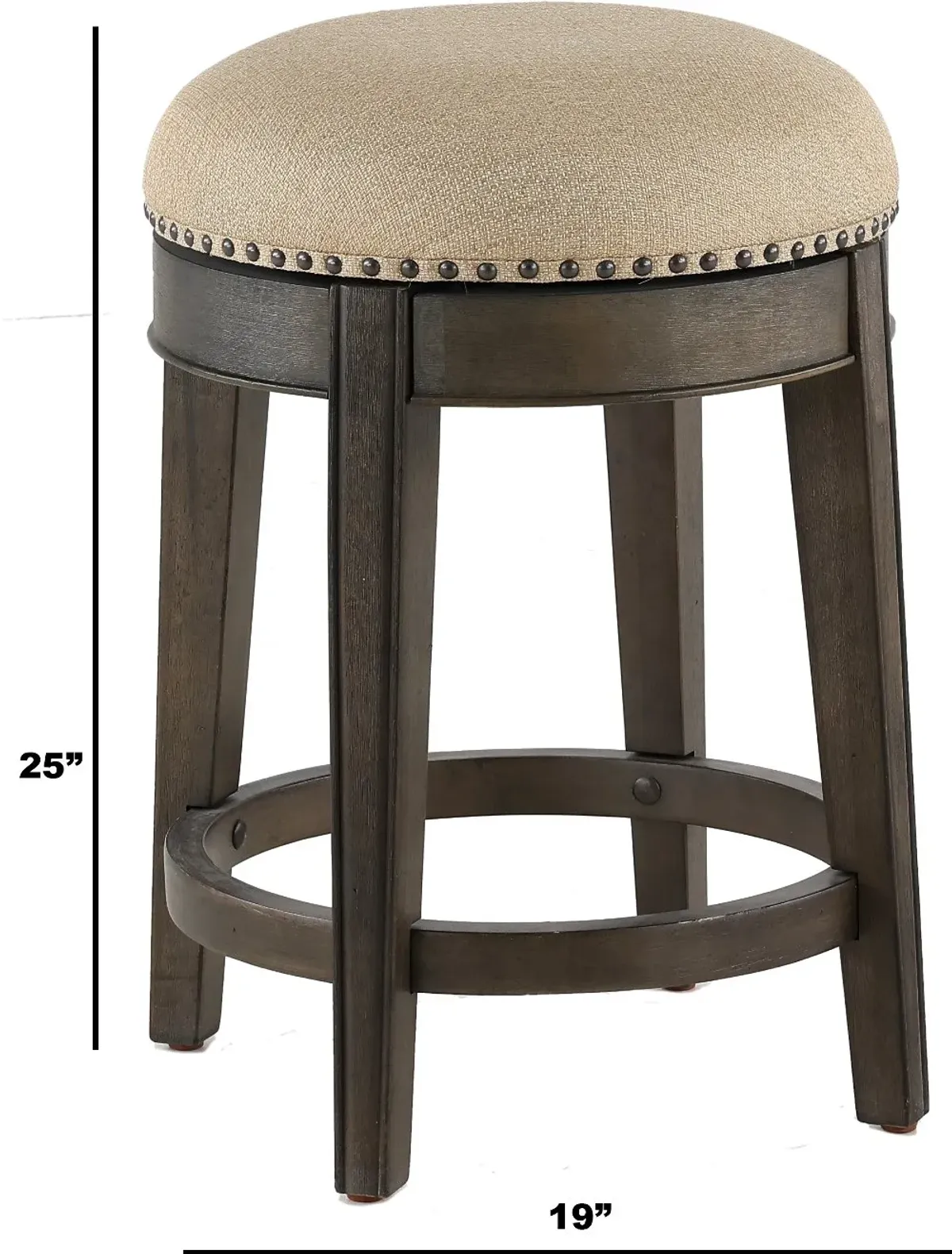 Sun Smokey Gray Swivel Stool