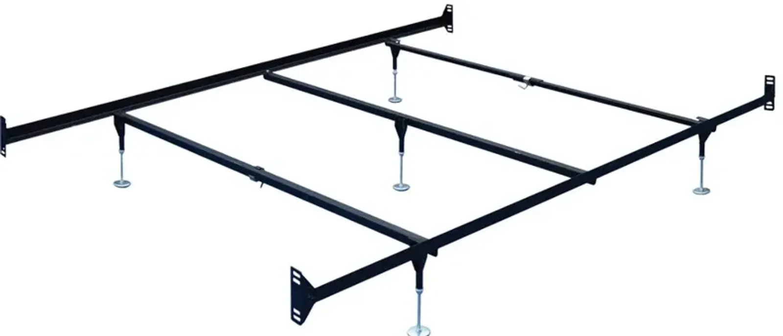 Brown Steel Queen Bed Frame - Double-End