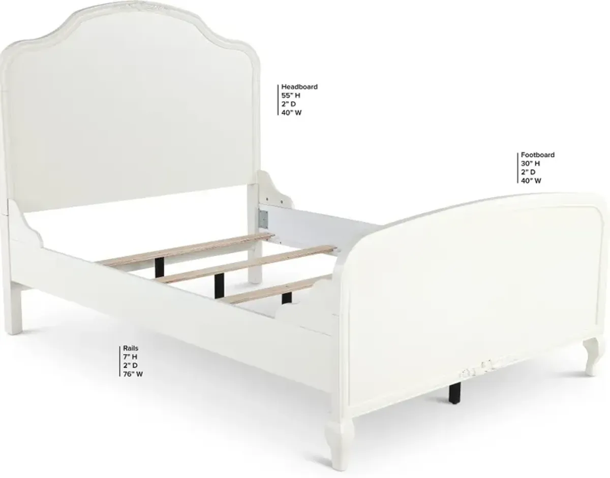 Kelly White Twin Bed