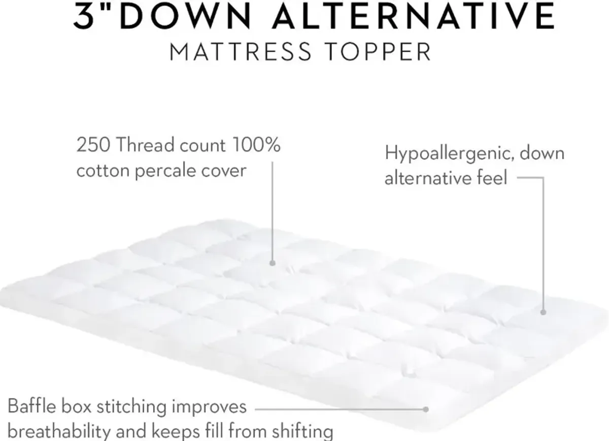 Malouf 3 Inch Twin-XL Down Alternative Mattress Topper