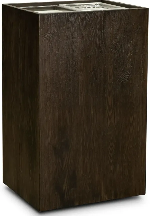 Adeline Dark Brown End Table Chip and Dip Stand