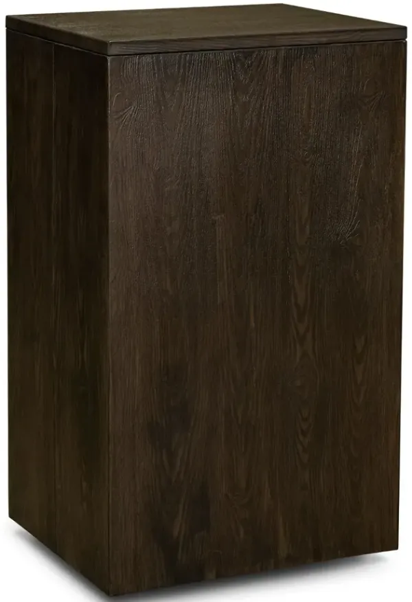 Adeline Dark Brown End Table Chip and Dip Stand