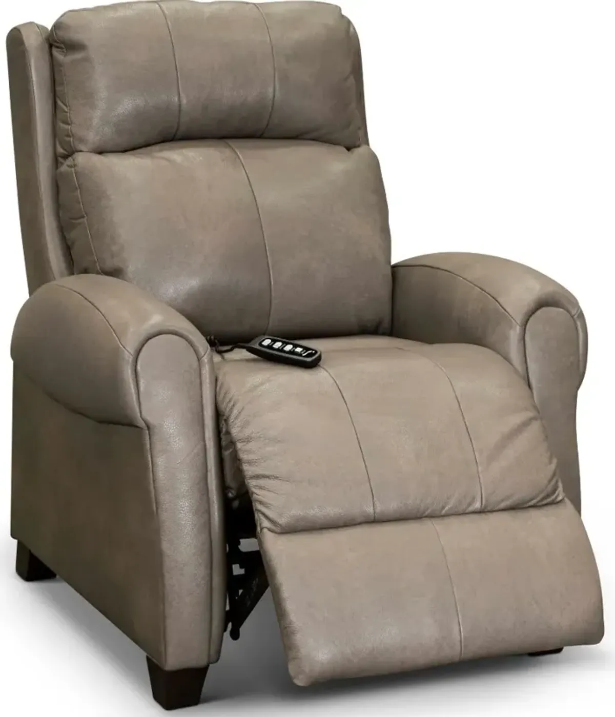 Saturn Beige Leather-Match Zero Gravity Power Recliner