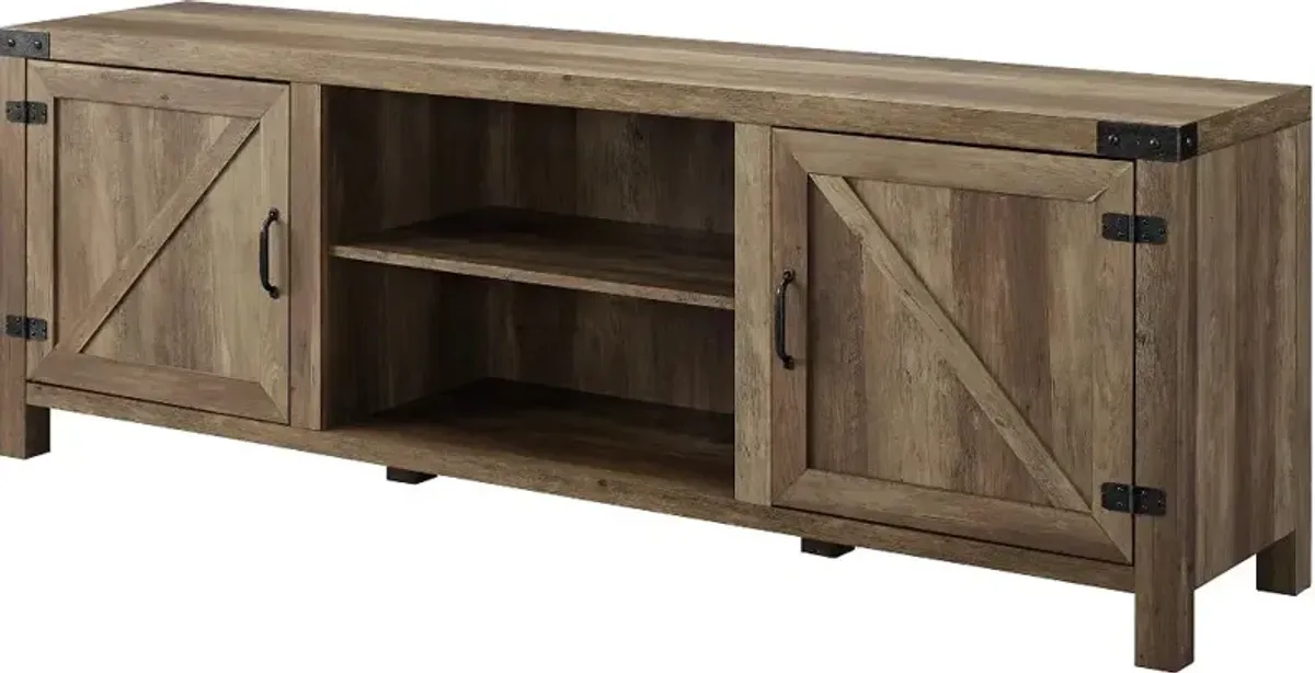 Cameron Rustic Oak 70 Inch Farmhouse TV Stand - Walker Edison