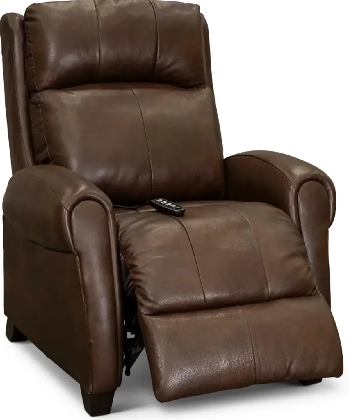 Saturn Brown Leather-Match Zero Gravity Power Recliner