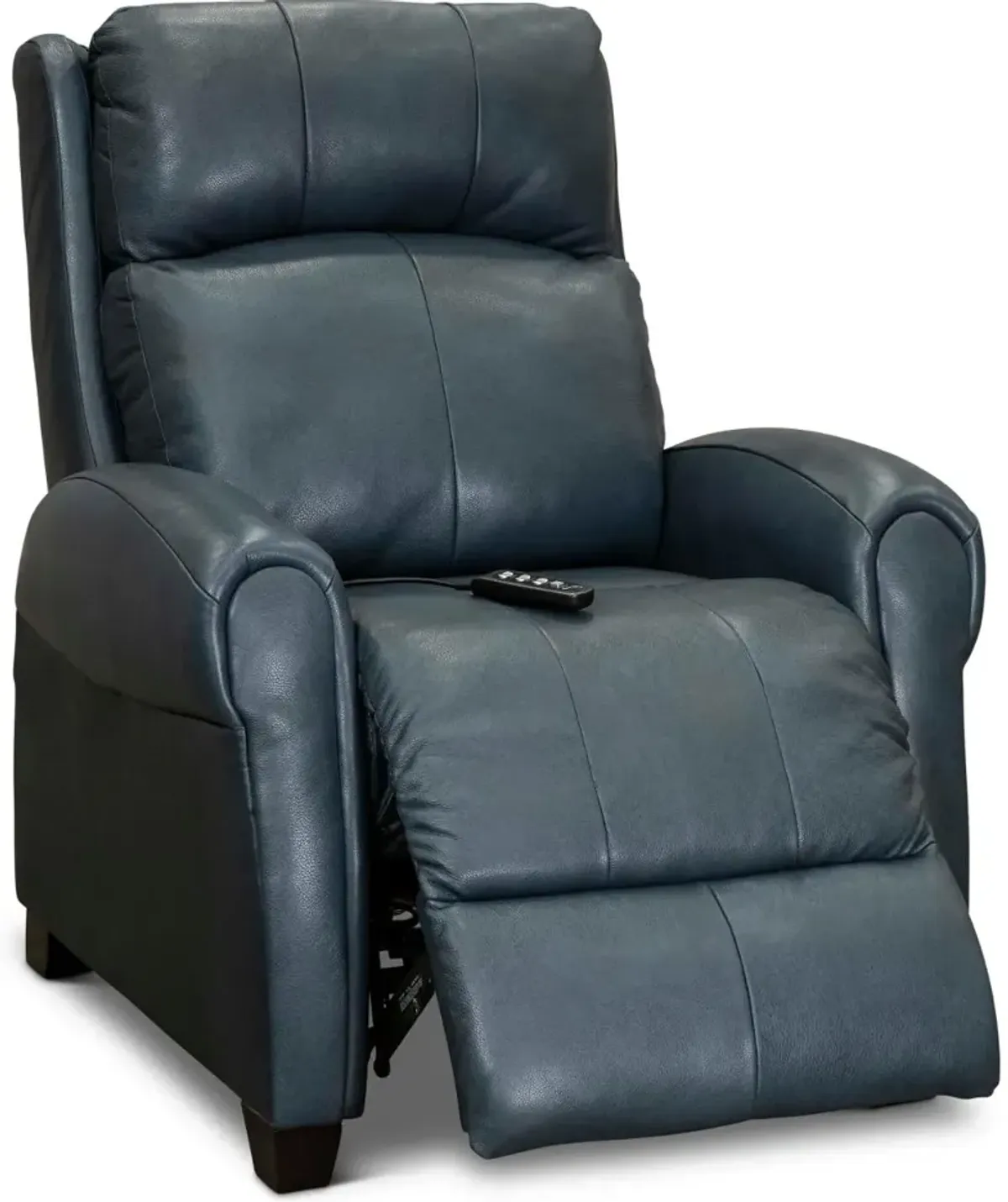 Saturn Blue Leather-Match Zero Gravity Power Recliner