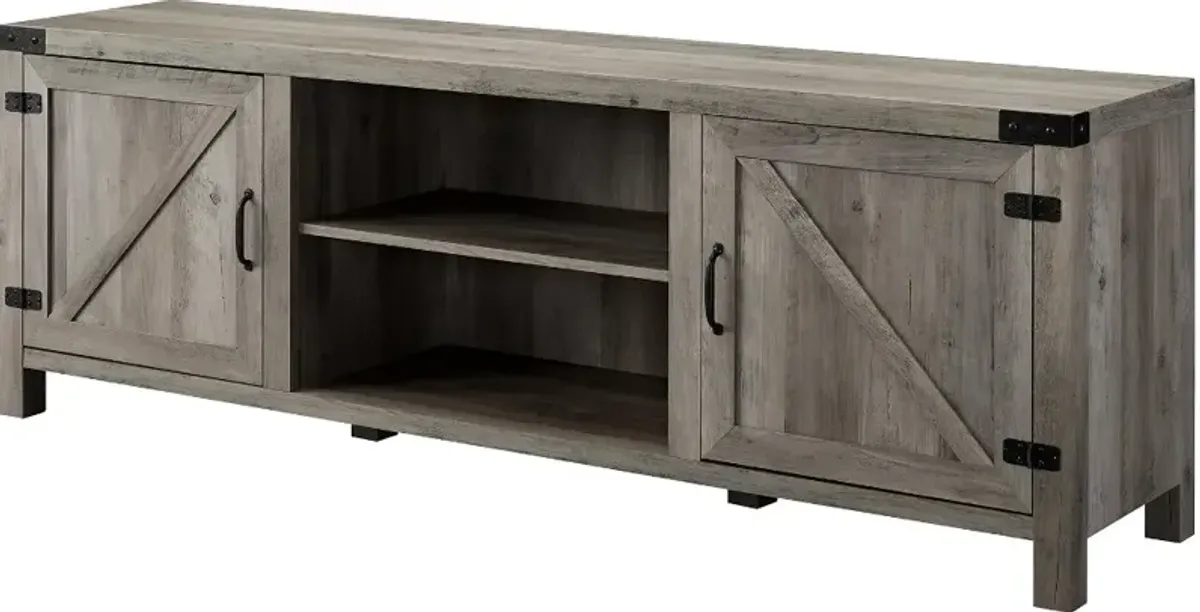 Cameron Gray Wash 70 Inch Farmhouse TV Stand - Walker Edison