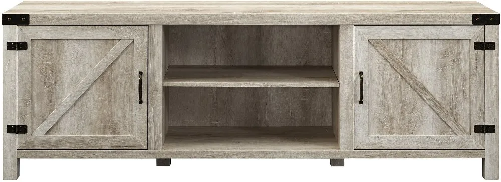 Cameron White Oak 70 Inch Farmhouse TV Stand - Walker Edison