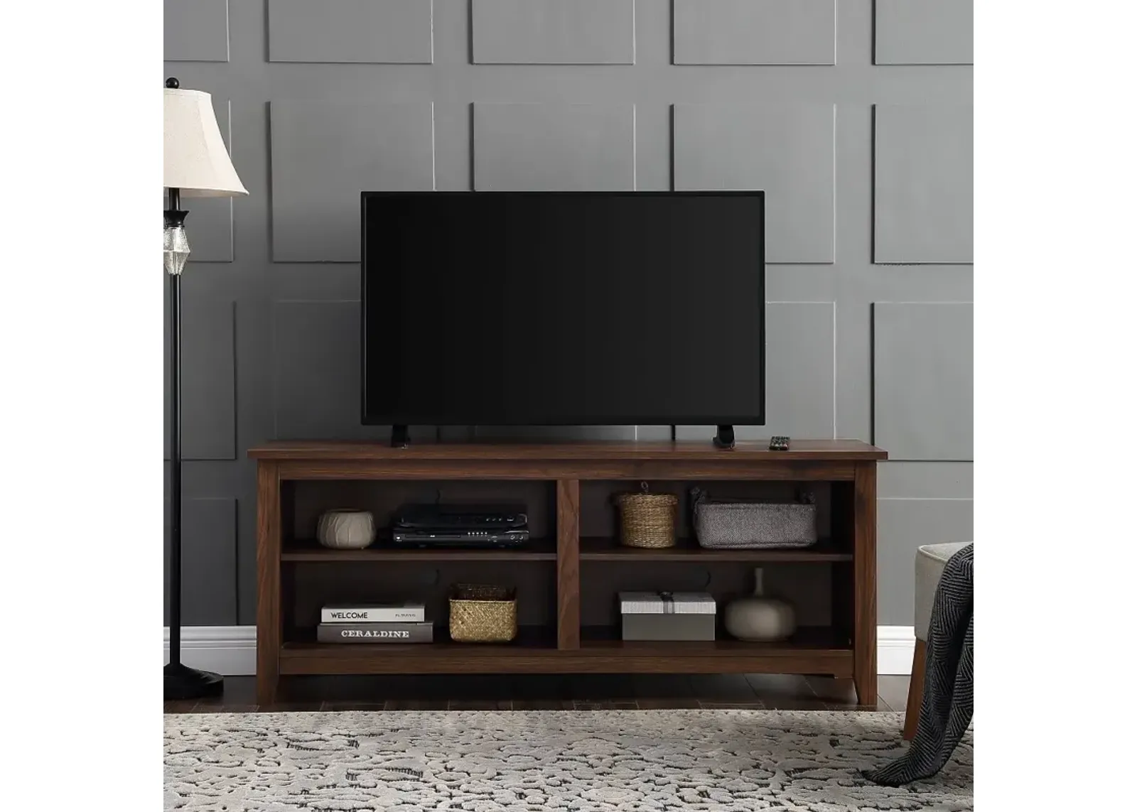 58 Inch Rustic Wood TV Stand - Walker Edison