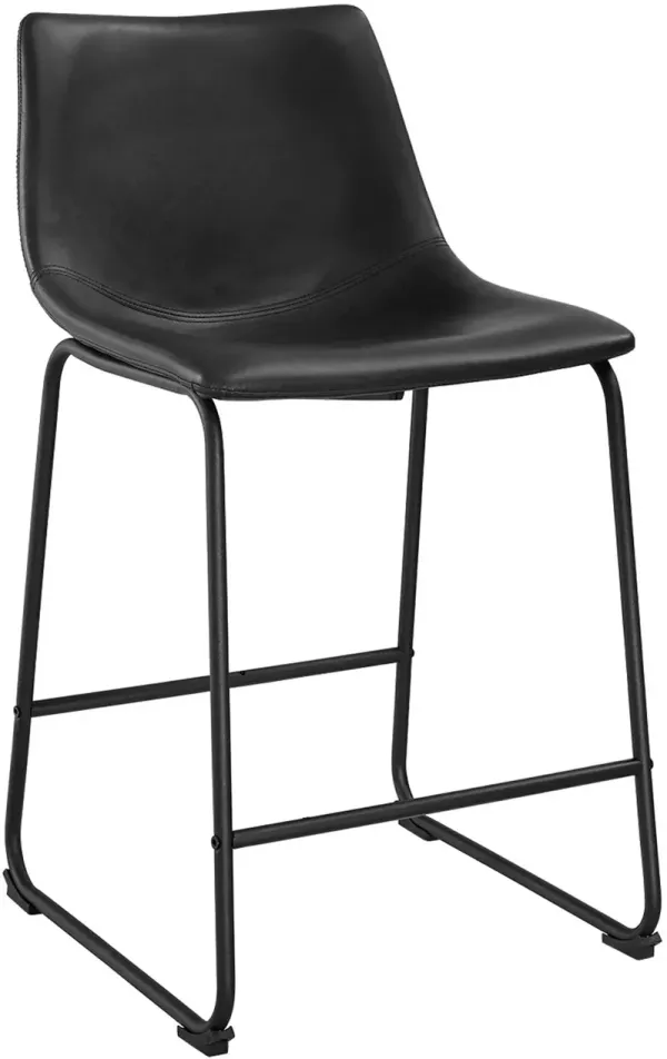 Slope Black Counter Height Stool, Set of 2
