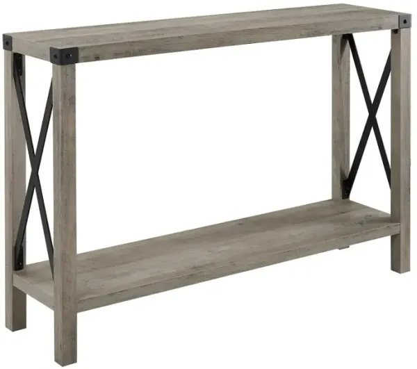 Rustic Gray Wash Entryway Table