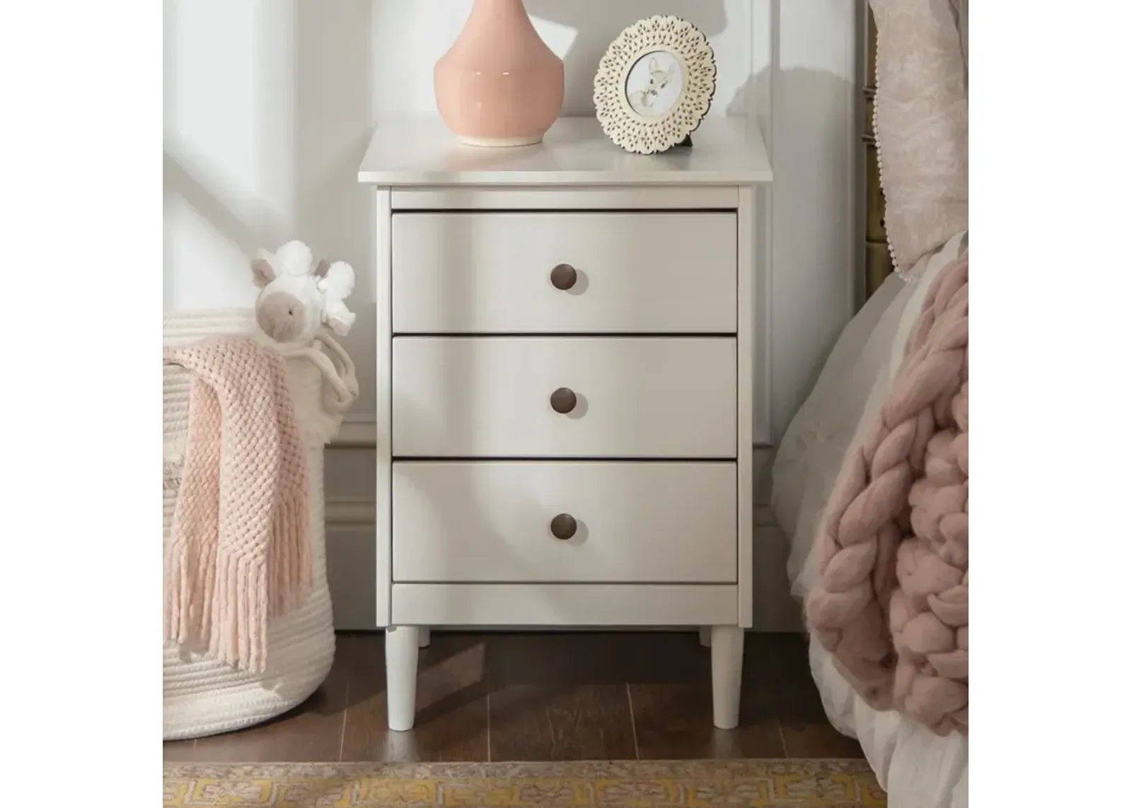 Spencer Classic White Nightstand - Walker Edison