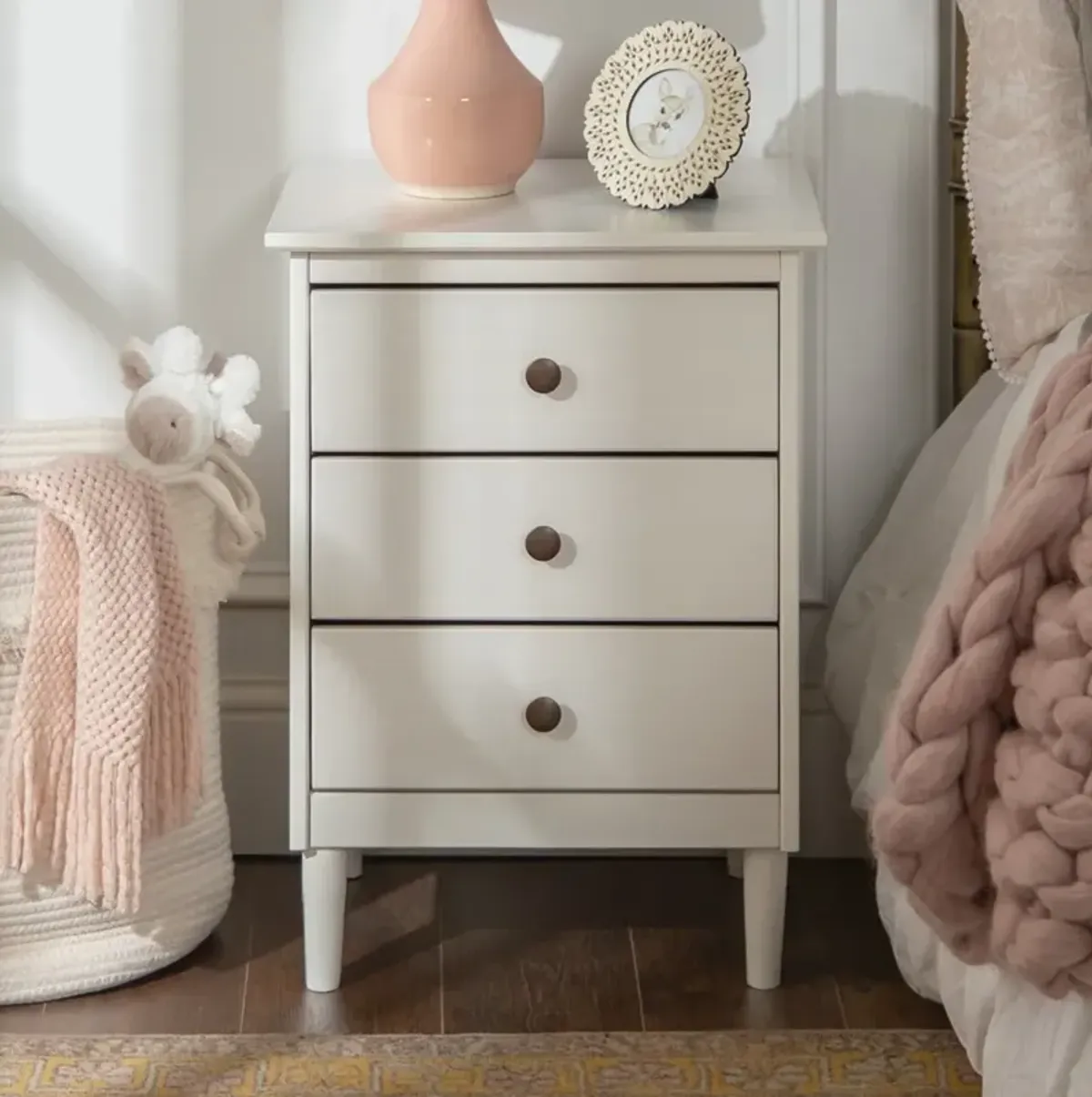 Spencer Classic White Nightstand - Walker Edison