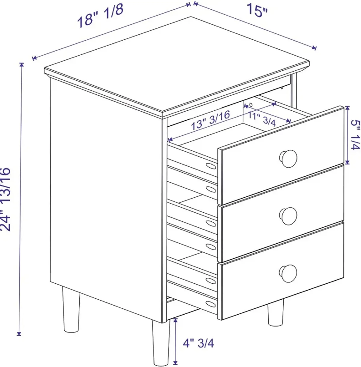 Spencer Classic Caramel Nightstand - Walker Edison