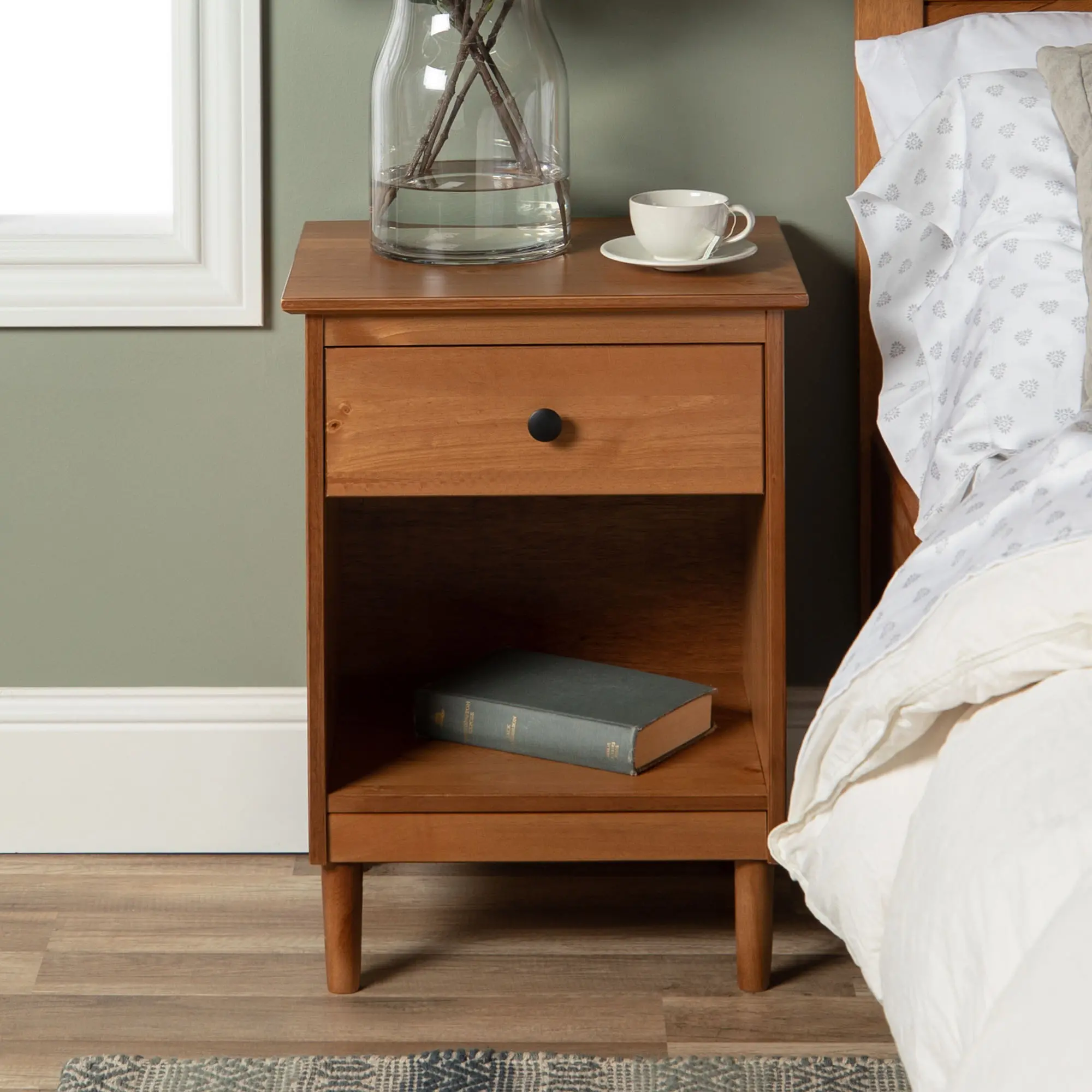 Spencer Classic Caramel Nightstand - Walker Edison