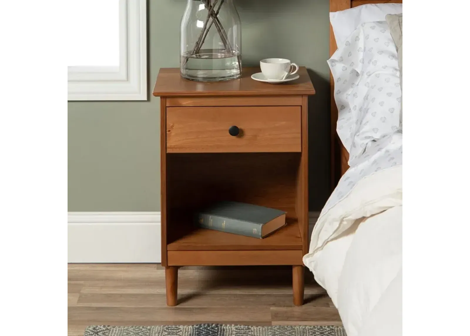 Spencer Classic Caramel Nightstand - Walker Edison