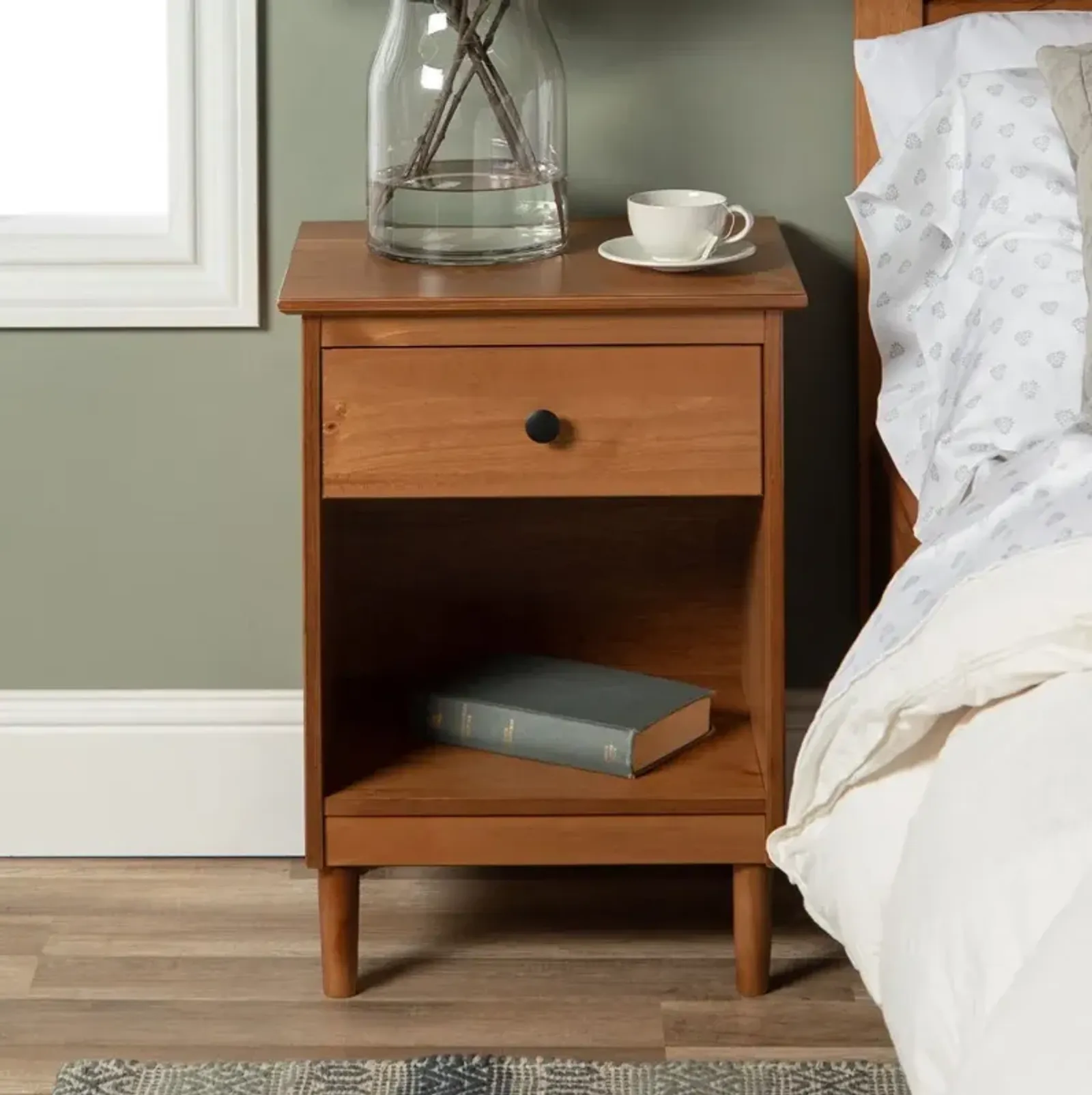 Spencer Classic Caramel Nightstand - Walker Edison