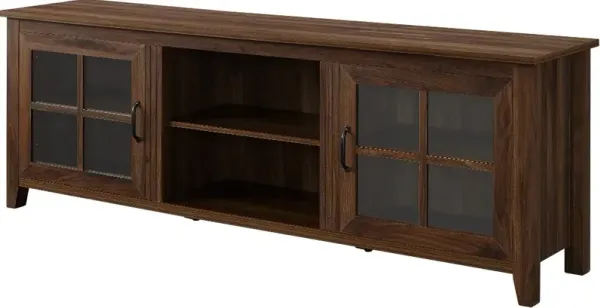 Fallon Dark Walnut 70 Inch Wood TV Stand - Walker Edison