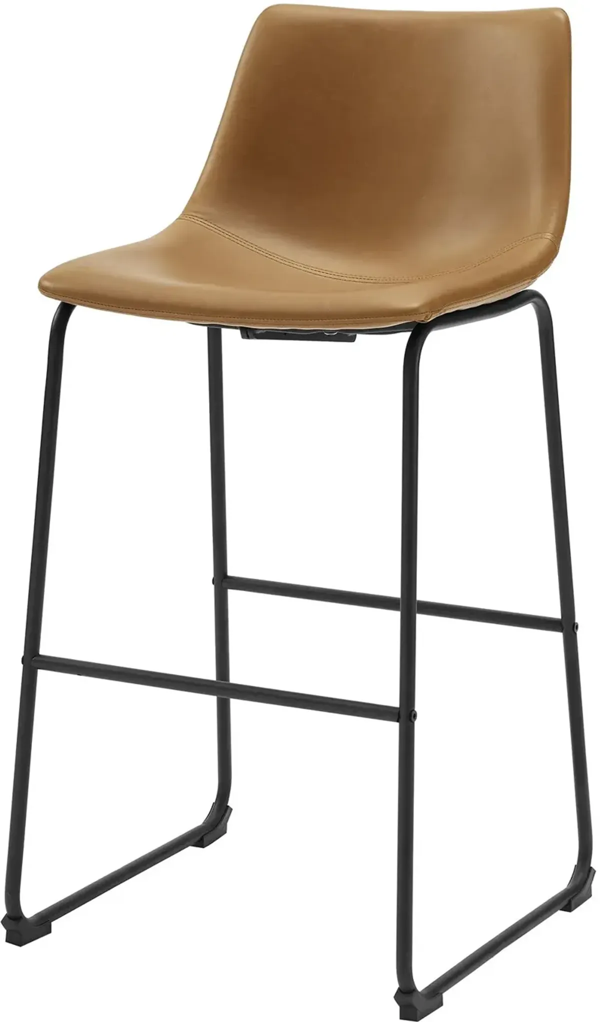 Slope Saddle Brown Bar Height Stool, Set of 2